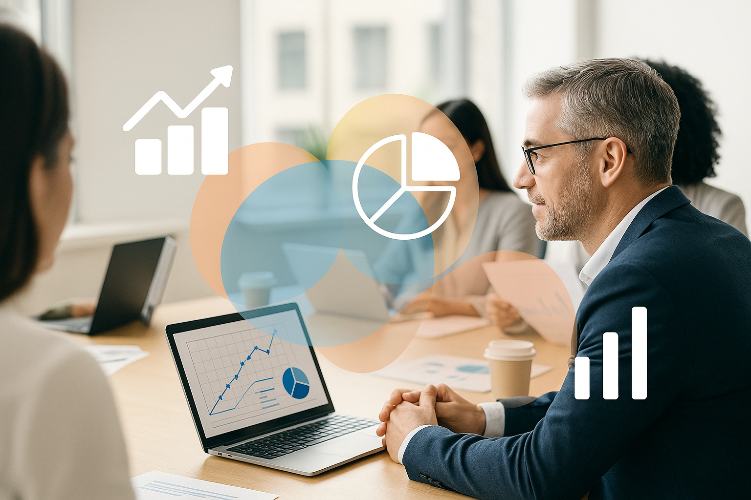 Abstract AI data flows and glowing dashboards symbolising data-driven customer journey optimisation.